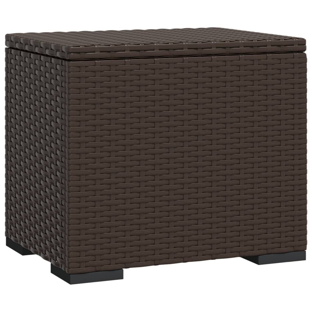 vidaXL Υποπόδιο με Μαξιλάρι Καφέ 40 x 30 x 40 εκ. από Συνθετικό Ρατάν