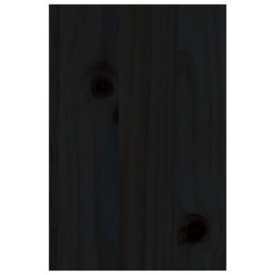 vidaXL Βάση Οθόνης Μαύρη 81x20x30 εκ. από Μασίφ Ξύλο Πεύκου