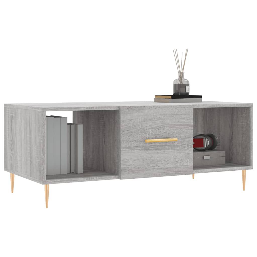 vidaXL Τραπεζάκι Σαλονιού Γκρι Sonoma 102x50x40 εκ. Επεξεργασμένο Ξύλο