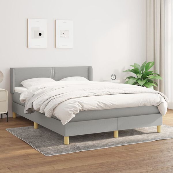 vidaXL &Kappa;&rho;&epsilon;&beta;ά&tau;&iota; Boxspring &mu;&epsilon; &Sigma;&tau;&rho;ώ&mu;&alpha; &Alpha;&nu;&omicron;&iota;&chi;&tau;ό &Gamma;&kappa;&rho;&iota; 140x200 &epsilon;&kappa;. &Upsilon;&phi;&alpha;&sigma;&mu;ά&tau;&iota;&nu;&omicron;