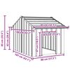 vidaXL Σπιτάκι σκύλου με οροφή 83x130x85 cm Γαλβανισμένος χάλυβας