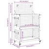 vidaXL Καρότσι εργαλείων με ράφι Λευκό 65 x 35 x 111 εκ Κρύα χάλυβας