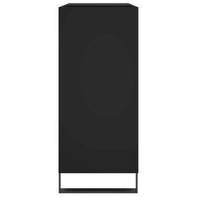 vidaXL Δισκοθήκη Μαύρη 84,5 x 38 x 89 εκ. από Επεξεργασμένο Ξύλο