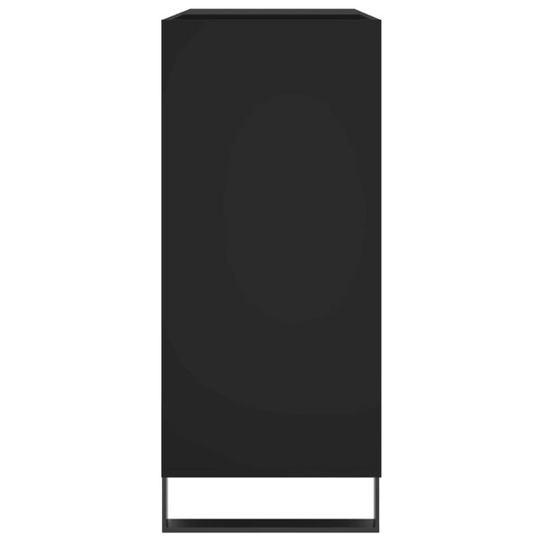 vidaXL Δισκοθήκη Μαύρη 84,5 x 38 x 89 εκ. από Επεξεργασμένο Ξύλο