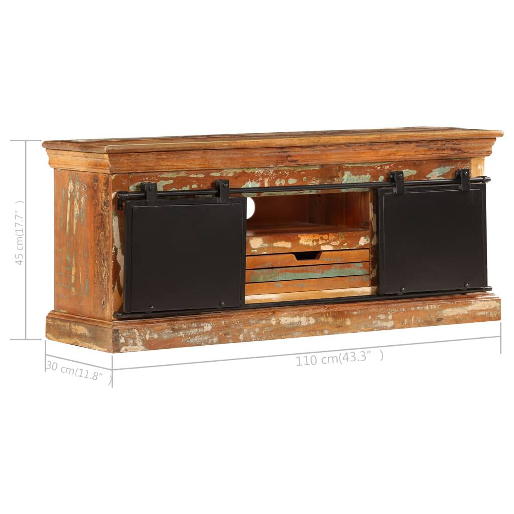 vidaXL Έπιπλο Τηλεόρασης 110 x 30 x 45 εκ. από Μασίφ Ανακυκλωμένο Ξύλο