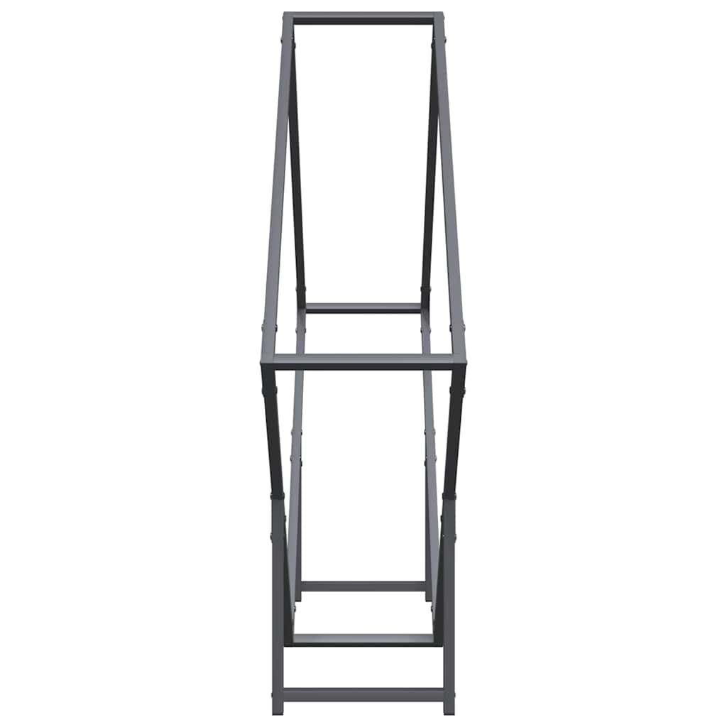 vidaXL Ράφι για καυσόξυλα Ανθρακί 100x25x100 cm Ατσάλι ψυχρής έλασης