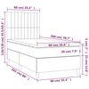 vidaXL &Kappa;&rho;&epsilon;&beta;ά&tau;&iota; Boxspring &mu;&epsilon; &Sigma;&tau;&rho;ώ&mu;&alpha; Taupe 90x200 &epsilon;&kappa;. &Upsilon;&phi;&alpha;&sigma;&mu;ά&tau;&iota;&nu;&omicron;