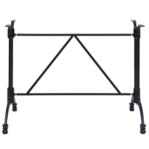 vidaXL Πόδι Τραπεζιού Bistro Μαύρο 93x60x72 εκ. από Χυτό Αλουμίνιο