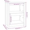 vidaXL Βιβλιοθήκη Μελί 50 x 35 x 68 εκ. από Μασίφ Ξύλο Πεύκου