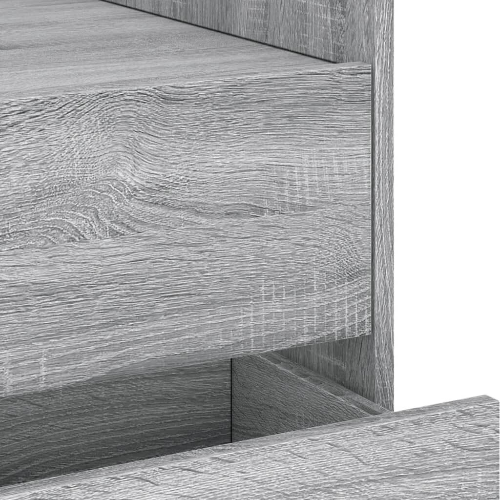 vidaXL Κομοδίνο Sonoma Γκρι 45x50x50 εκ. από Επεξεργασμένο Ξύλο