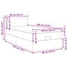 vidaXL Οθωμανικό κρεβάτι με στρώμα Cappucino 90x190cm Faux Leather