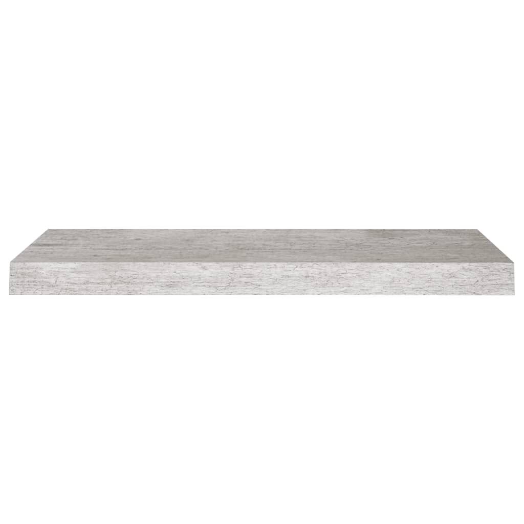 vidaXL Ράφια Τοίχου 2 τεμ. Γκρι Σκυροδέματος 60 x 23,5 x 3,8 εκ. MDF