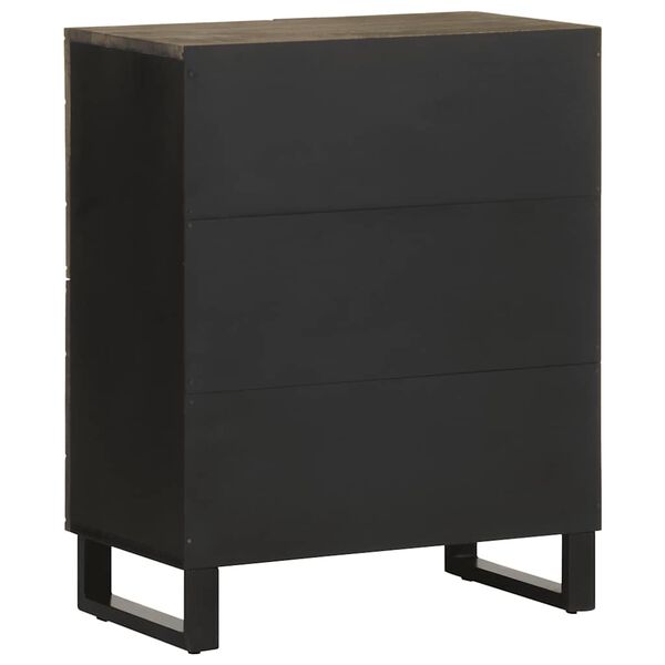 vidaXL Μπουφές Μαύρο 60x33x75 cm Μασίφ Ξύλο Μάνγκο