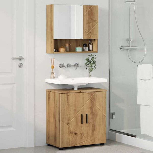 vidaXL Σετ Επίπλων Μπάνιου 2 pcs artisan δρυς Επεξεργασμένο ξύλο