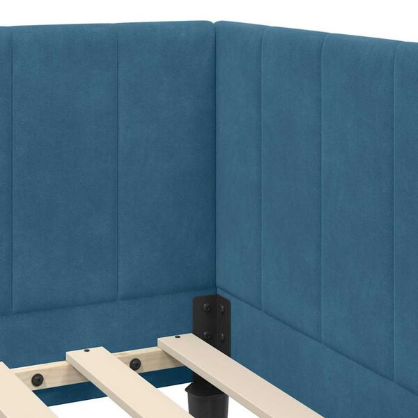 vidaXL Κρεβάτι Γωνίας με κεφαλάρι Μπλε 80 x 200 cm Βελούδο
