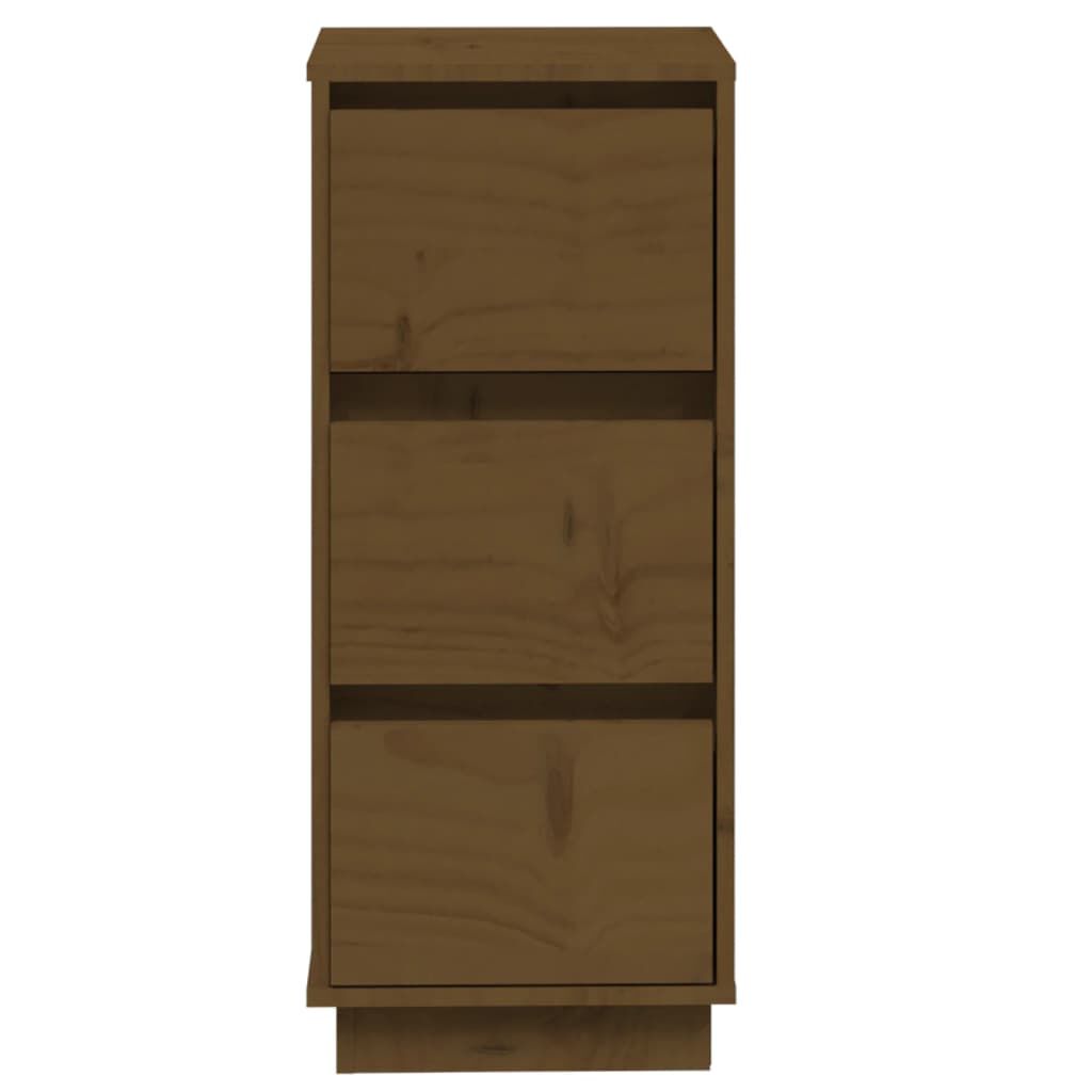 vidaXL Συρταριέρα Καφέ Μελί 32 x 34 x 75 εκ. από Μασίφ Ξύλο Πεύκου