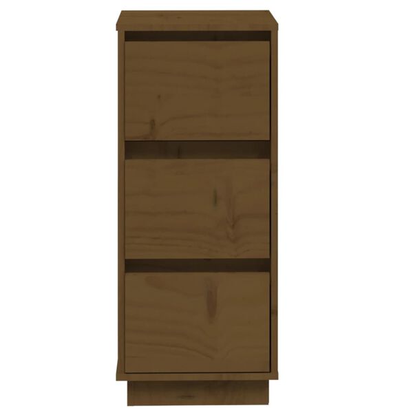 vidaXL Συρταριέρα Καφέ Μελί 32 x 34 x 75 εκ. από Μασίφ Ξύλο Πεύκου