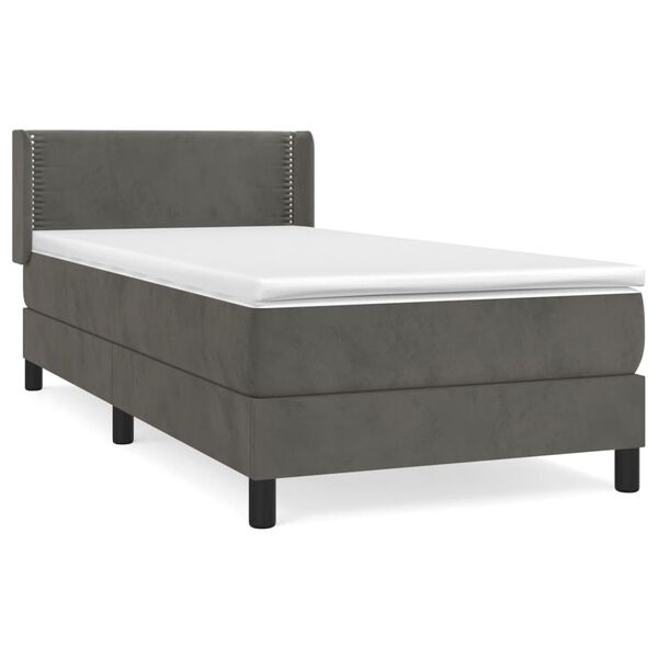vidaXL &Kappa;&rho;&epsilon;&beta;ά&tau;&iota; Boxspring &mu;&epsilon; &Sigma;&tau;&rho;ώ&mu;&alpha; &Sigma;&kappa;&omicron;ύ&rho;&omicron; &Gamma;&kappa;&rho;&iota; 90x190 &epsilon;&kappa;. &Beta;&epsilon;&lambda;&omicron;ύ&delta;&iota;&nu;&omicron;
