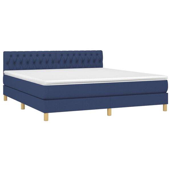 vidaXL &Kappa;&rho;&epsilon;&beta;ά&tau;&iota; Boxspring &mu;&epsilon; &Sigma;&tau;&rho;ώ&mu;&alpha; & LED &Mu;&pi;&lambda;&epsilon; 180x200 &epsilon;&kappa;. &Upsilon;&phi;&alpha;&sigma;&mu;ά&tau;&iota;&nu;&omicron;