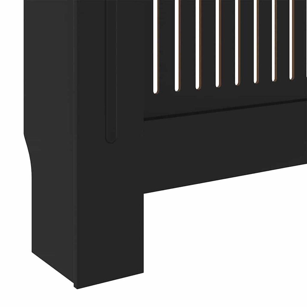 vidaXL Καπάκι Καλοριφέρ 2 pcs Μαύρο (142-205) x 20.5 x 81.5 εκ.