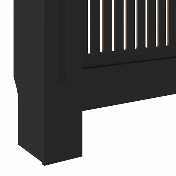 vidaXL Καπάκι Καλοριφέρ 2 pcs Μαύρο (142-205) x 20.5 x 81.5 εκ.