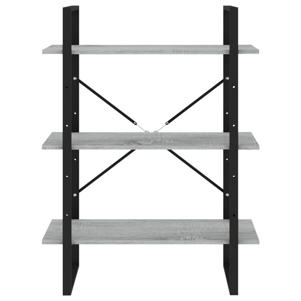vidaXL Βιβλιοθήκη Γκρι Sonoma 80x30x105 εκ. από Επεξεργασμένο Ξύλο
