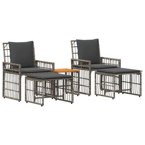 vidaXL &Sigma;&epsilon;&tau; &Epsilon;&xi;&omega;&tau;&epsilon;&rho;&iota;&kappa;ώ&nu; &Epsilon;&pi;ί&pi;&lambda;&omega;&nu; 5 pcs &Mu;&alpha;ύ&rho;&omicron; &kappa;&alpha;&iota; &Sigma;&kappa;&omicron;ύ&rho;&omicron; &Gamma;&kappa;&rho;ί&zeta;&omicron;