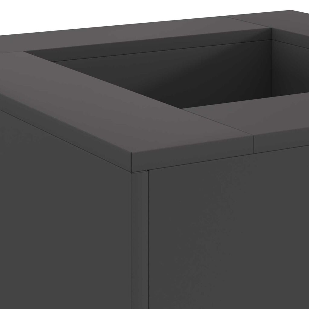 vidaXL Τζάκι Γωνιακό Μαύρο 60x60x30 εκ. Ατσάλι