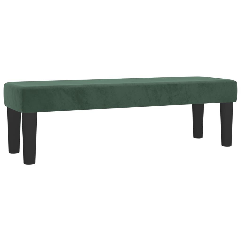 vidaXL Κρεβάτι Boxspring με Στρώμα Σκούρο Πράσινο 160x200εκ. Βελούδινο