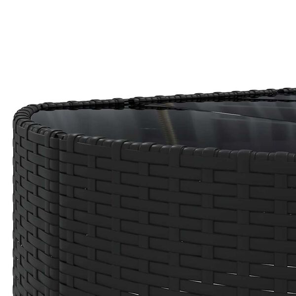 vidaXL Σαλόνι Κήπου Σετ 10 Τεμαχίων Μαύρο Συνθετικό Ρατάν με Μαξιλάρια
