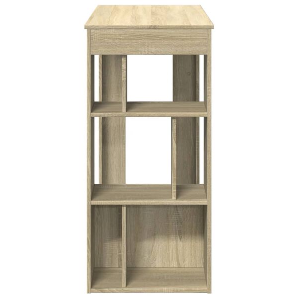 vidaXL Τραπέζι Μπαρ με Ράφια Sonoma Δρυς 102x50x103,5εκ Επεξ. Ξύλο