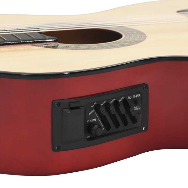 vidaXL Κιθάρα Western Classical Cutaway με Ισοσταθμιτή 6 Χορδές Μαύρη
