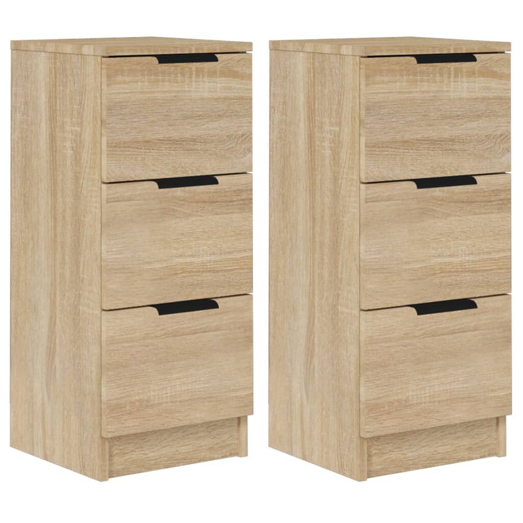 vidaXL Ντουλάπια 2 τεμ. Sonoma Δρυς 30x30x70 εκ. Επεξεργασμένο Ξύλο