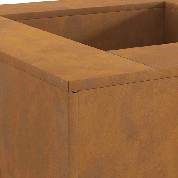 vidaXL Φωτιά Καφέ 80 x 80 x 40 cm Ατσάλι σκληρυθέν στον αέρα