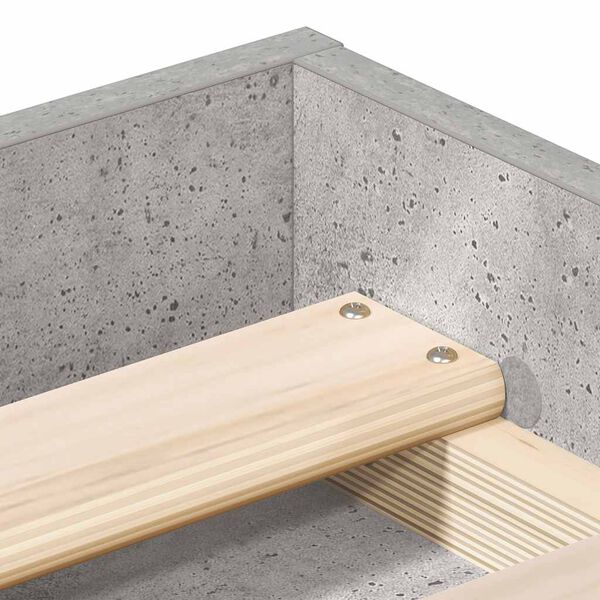 vidaXL Πλαίσιο Κρεβατιού Γκρι Σκυροδέματος 100x200 εκ.
