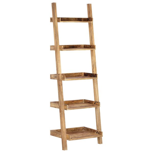 vidaXL Σκάλα Ραφιέρα Καφέ 75 x 37 x 205 εκ. από Μασίφ Ξύλο Μάνγκο