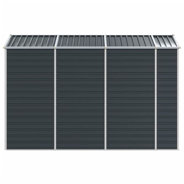 vidaXL Αποθήκη Κήπου Ανθρακί 191x300x198 εκ. Γαλβανισμένο Ατσάλι