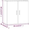 vidaXL Ντουλάπι Τοίχου Μαύρο 60 x 30 x 60 εκ. από Επεξεργασμένο Ξύλο