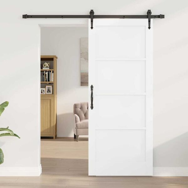 vidaXL Συρόμενη Πόρτα Άλλο ORKDAL Λευκό και μαύρο 83 x 202 εκ.