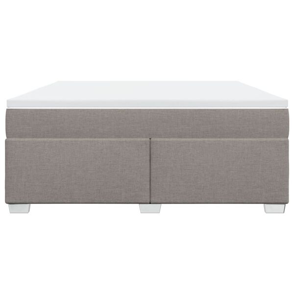 vidaXL &Kappa;&rho;&epsilon;&beta;ά&tau;&iota; Boxspring &mu;&epsilon; &Sigma;&tau;&rho;ώ&mu;&alpha; Taupe 180x200 &epsilon;&kappa;. &Upsilon;&phi;&alpha;&sigma;&mu;ά&tau;&iota;&nu;&omicron;