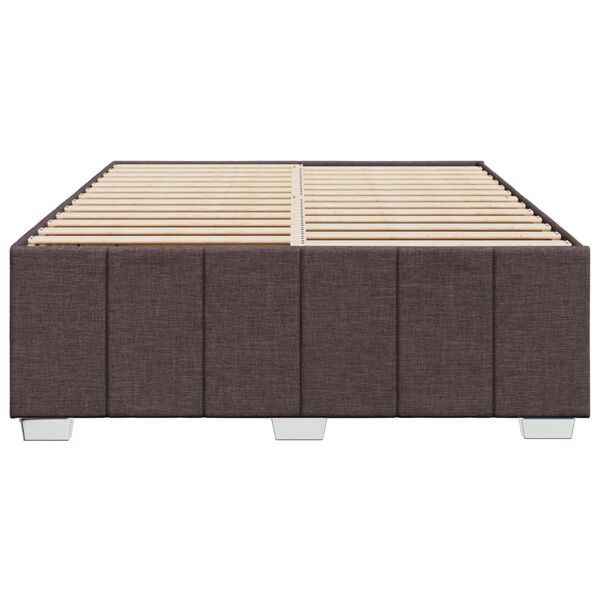 vidaXL Σκελετός Κρεβατιού Χωρίς Στρώμα Καφέ 140x200 εκ.Υφασμάτινο