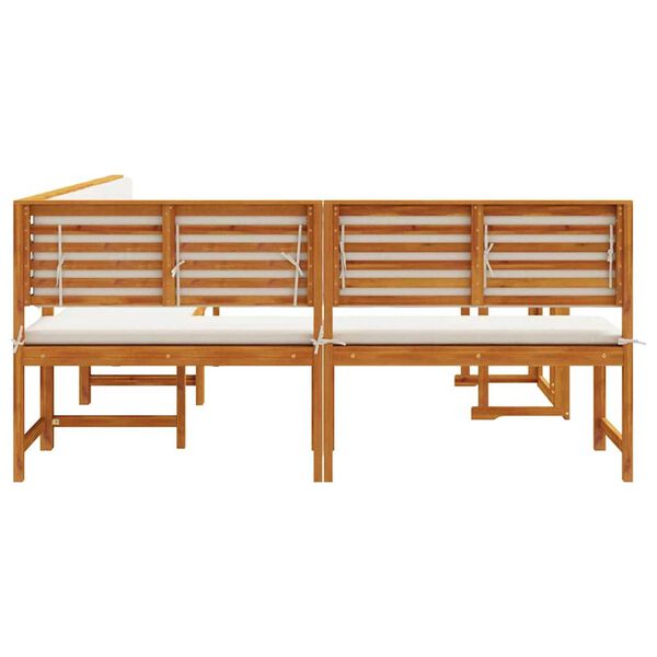 vidaXL Σετ Παγκάκι Κήπου 4 pcs Καφέ Μασίφ ξύλο ακακίας