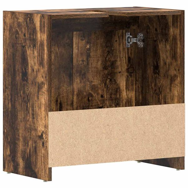 vidaXL Ντουλάπι Μπάνιου Καπνιστή Δρυς 60x33x61 εκ. Επεξεργασμένο Ξύλο