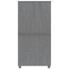 vidaXL Ντουλάπα HAMAR Σκ. Γκρι 89 x 50 x 180 εκ. από Μασίφ Ξύλο Πεύκου