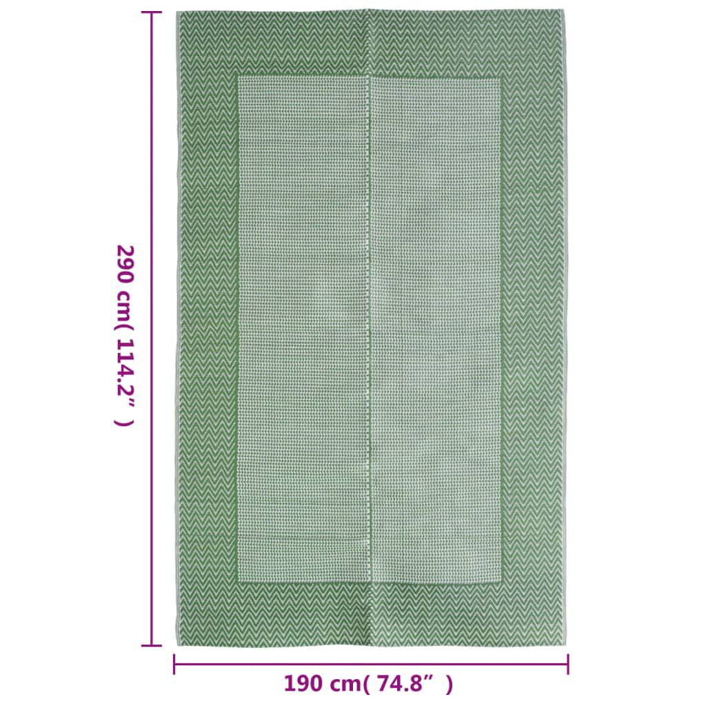 vidaXL Χαλί εξωτερικού χώρου ARAKIL Πράσινο 190x290 cm PP