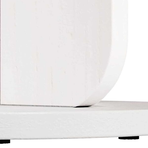 vidaXL Τραπεζάκι Πλευράς Λευκό 39.5 x 39.5 x 53.5 εκ Μασίφ ξύλο πεύκου