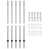 vidaXL &Sigma;&tau;ύ&lambda;&omicron;&sigmaf; &Pi;&epsilon;&rho;&iota;&phi;&rho;ά&xi;&epsilon;&omega;&nu; 5 pcs &Gamma;&kappa;&rho;&iota; 140 cm &Alpha;&tau;&sigma;ά&lambda;&iota;