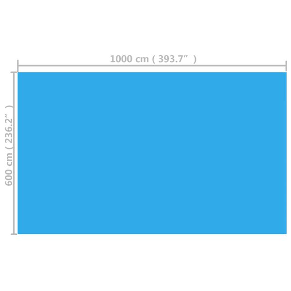 vidaXL Κάλυμμα Πισίνας Ορθογώνιο Μπλε 1000x600 εκ. από Πολυαιθυλένιο