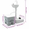 vidaXL Σετ κάμπινγκ 2 pcs Γκρι 50.5 x 33 x 103 εκ Πλαστικό