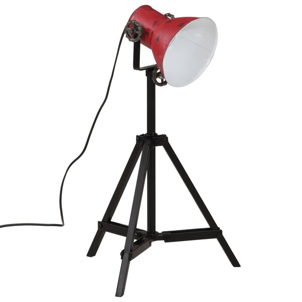 vidaXL Φωτιστικό Δαπέδου 25 W Αντικέ Κόκκινο 35x35x65/95 εκ. Ε27